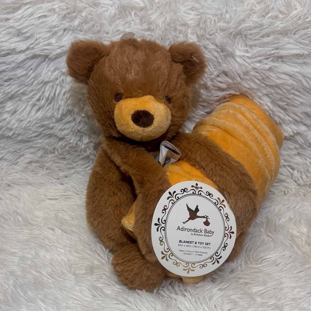 Brown Bear Blanket & Toy Set